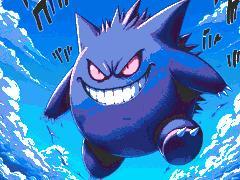 Pokemon Gengar Lithophane Color