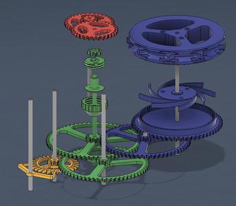 Clock Gear Train Assembly