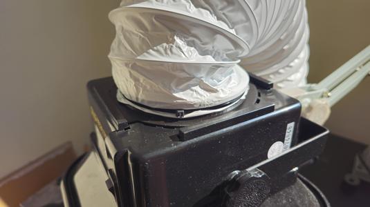 Solder fume extractor flange