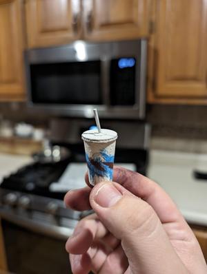 Classic Drink Cup with Straw Extruder Gear Topper