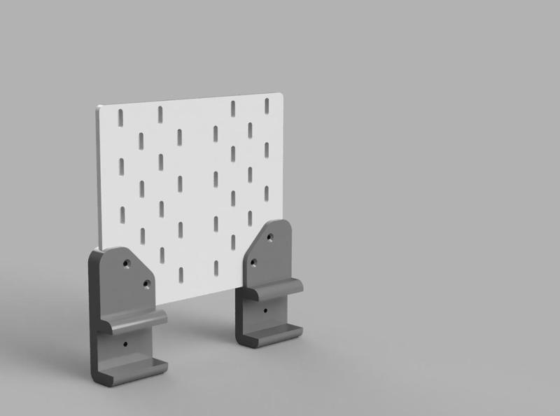 Ikea Flisat toddler table - Ikea Skadis pegboard connector