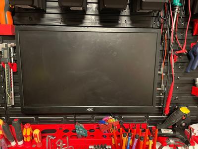 Monitor wall mount for workshop wall