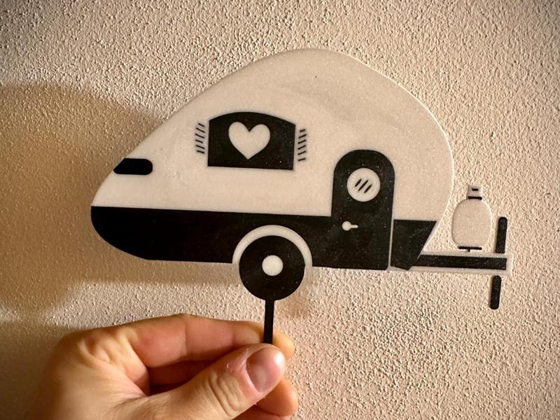 caravan cake topper