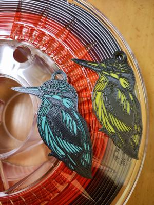 Keychain: Kingfisher (two colours)