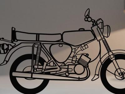 Simson S51 Silhouette Drawing