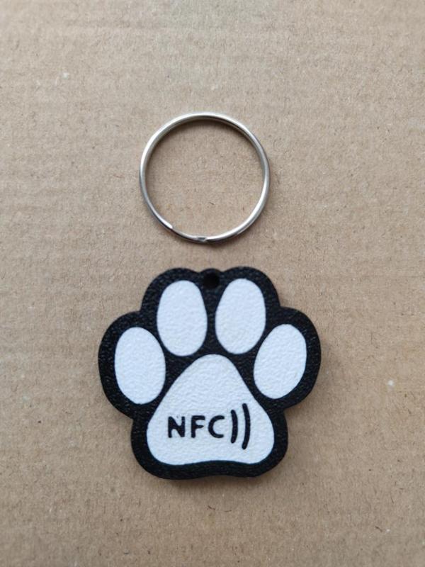 Keychain NFC dog paw