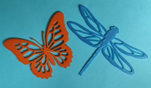 Butterfly and Dragonfly silhouette