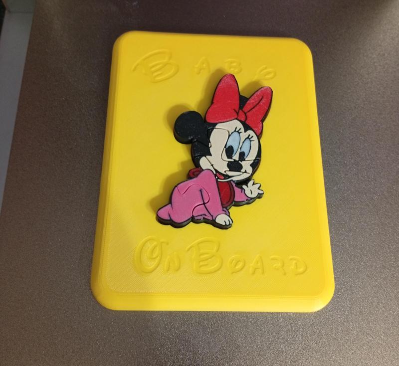 Insert puzzle - Minnie - Baby on board