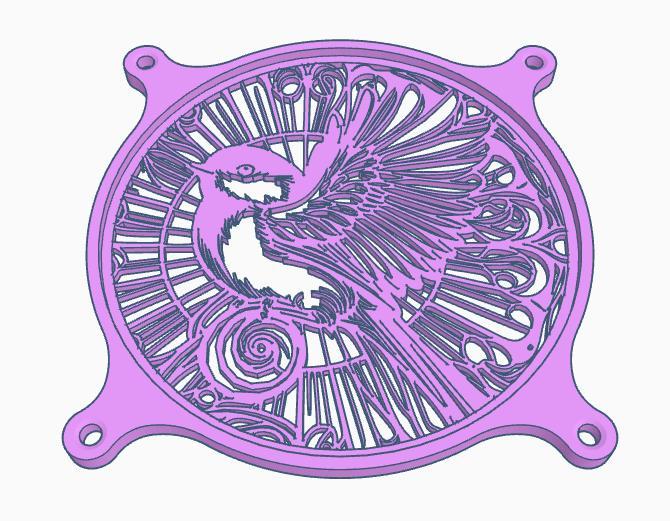 Fan cover: Soaring tit (120 mm)