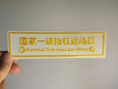 Small Plaque --- "National Level One Argumentative Athlete"