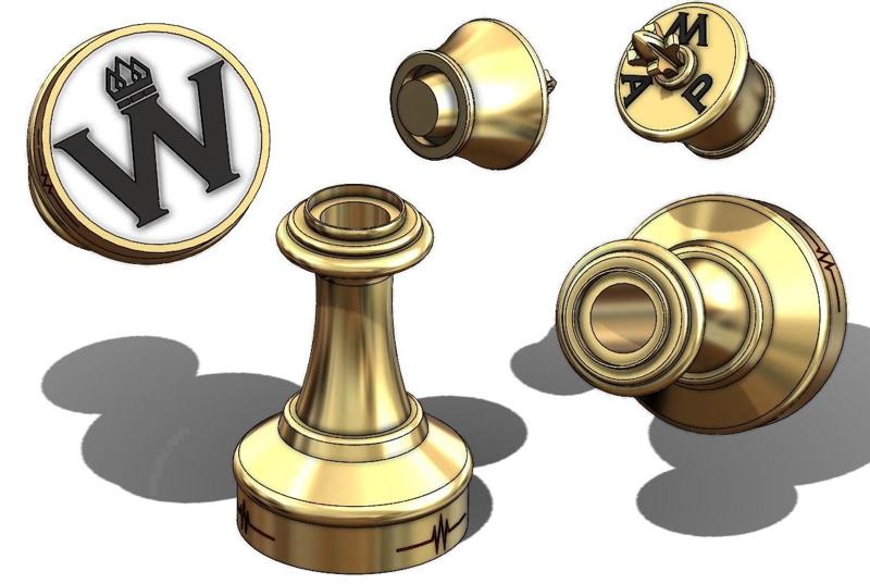 A keychain design that is a secret compartment