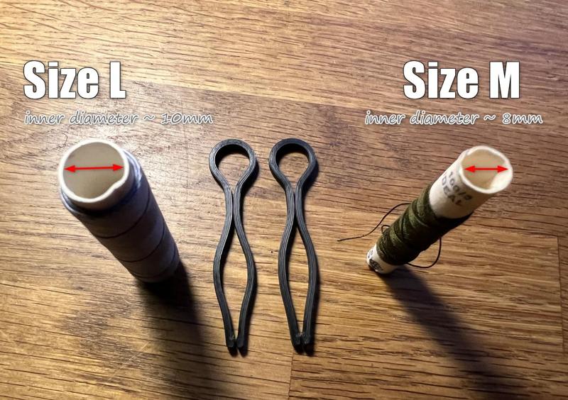 Sewing machine spool & bobbin clip {Fadenrollen Klipp} [V2] (size:= M; L) // more powerful inner clip effekt