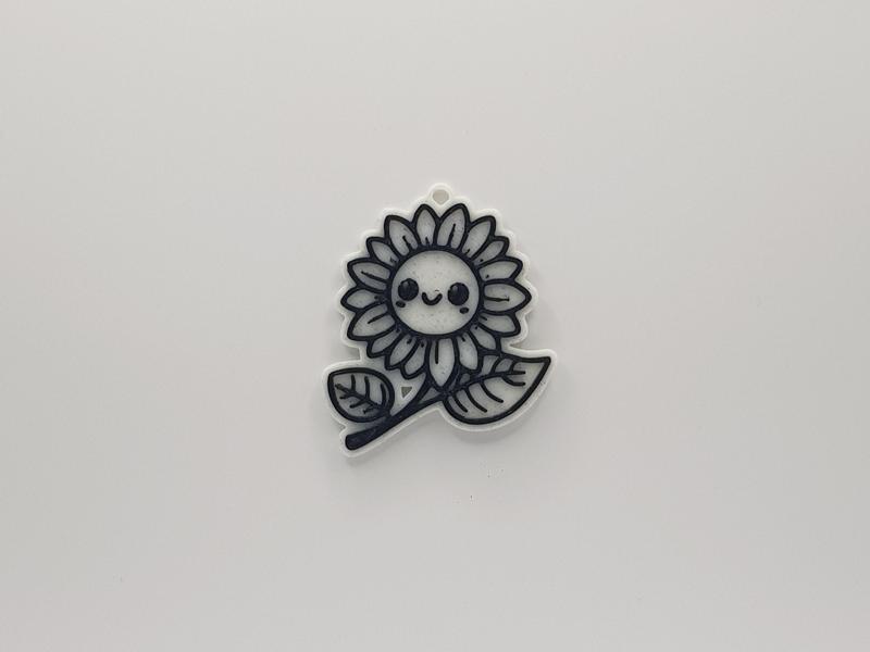 Cute Sunflower Keychain
