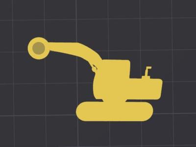 Excavator Key Chain