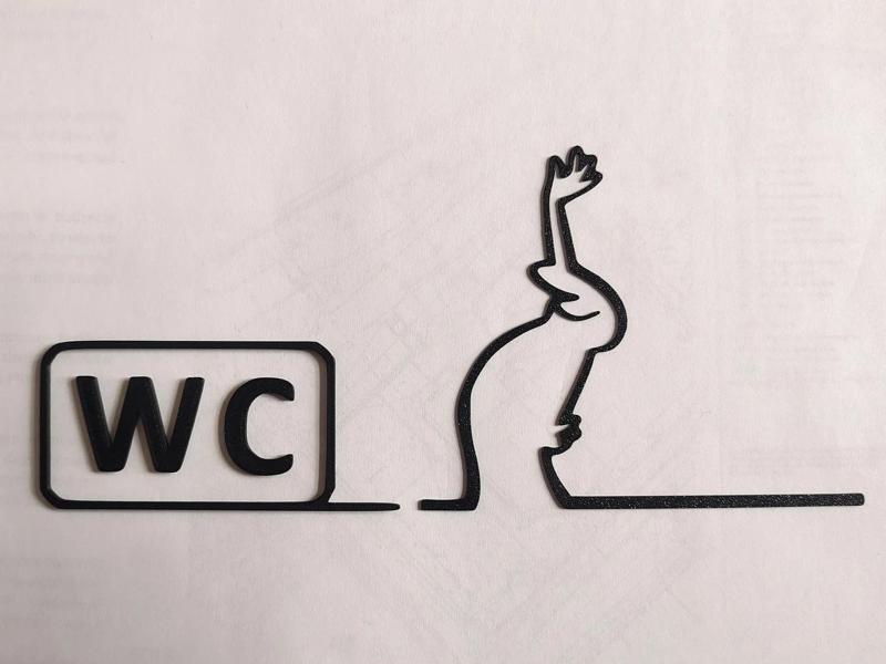 WC door hanger from "La Linea" Balum Balum.