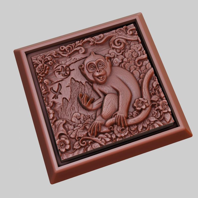 Monkey Animal 3D Model for CNC Router Laser & 3D Printer