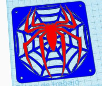 parrilla ventilador 120 mm spiderman