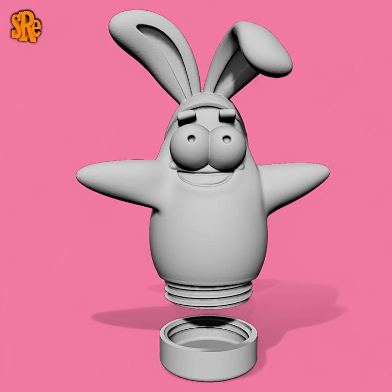 Easter Egg and Piggy Bank Patrick Star with screw top closure