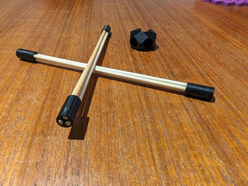 Bamboo Skewers to 8mm Rod - subsitute for wooden dowels, aluminium/steel/carbon rods/tubes