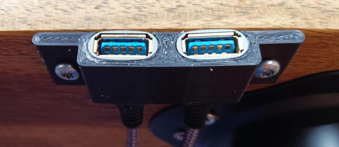 Doppel USB-Halter für den Schreibtisch