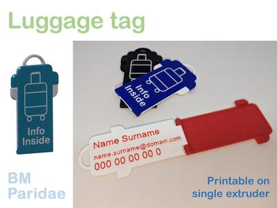 Customizable Luggage or Bagback tag