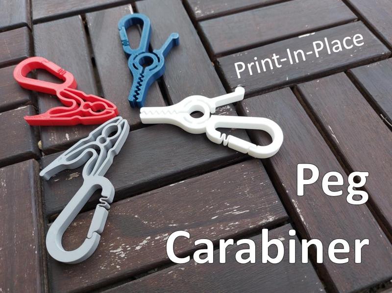 CarabiPeg: Print-In-Place Peg Carabiner