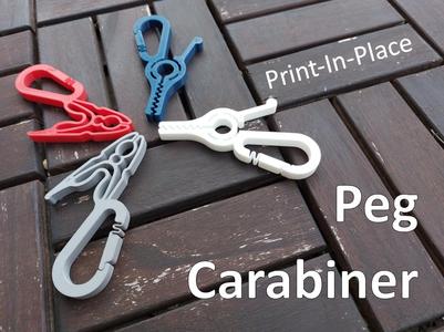 CarabiPeg: Print-In-Place Peg Carabiner