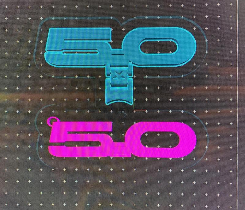 5.0 MUSTANG KEYCHAINS 2 VERSIONS