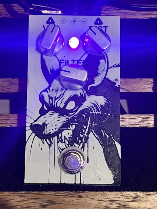 Muroidea Guitar Pedal Enclosure (125B) w/ Hueforge Art