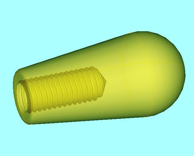 konischer Griff mit Kugel, Taper grip with ball end, metrisches Gewinde, metric thread