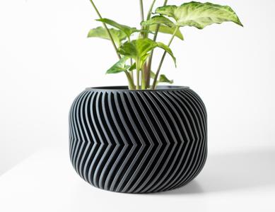 The Ervon Planter Pot with Drainage Tray & Stand: Modern and Unique Home Decor for Plants and Succulents