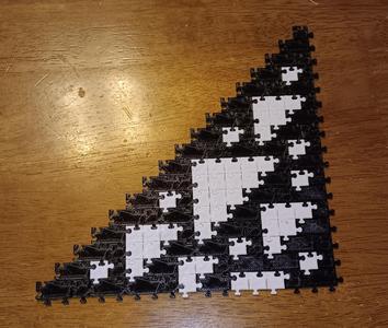 Wolfram rule 110 automata jigsaw tiles