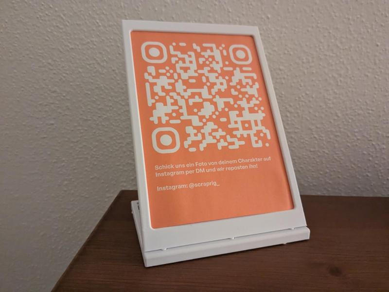 Exhibition Sign Holder / Din A6 Paper Stand-Up