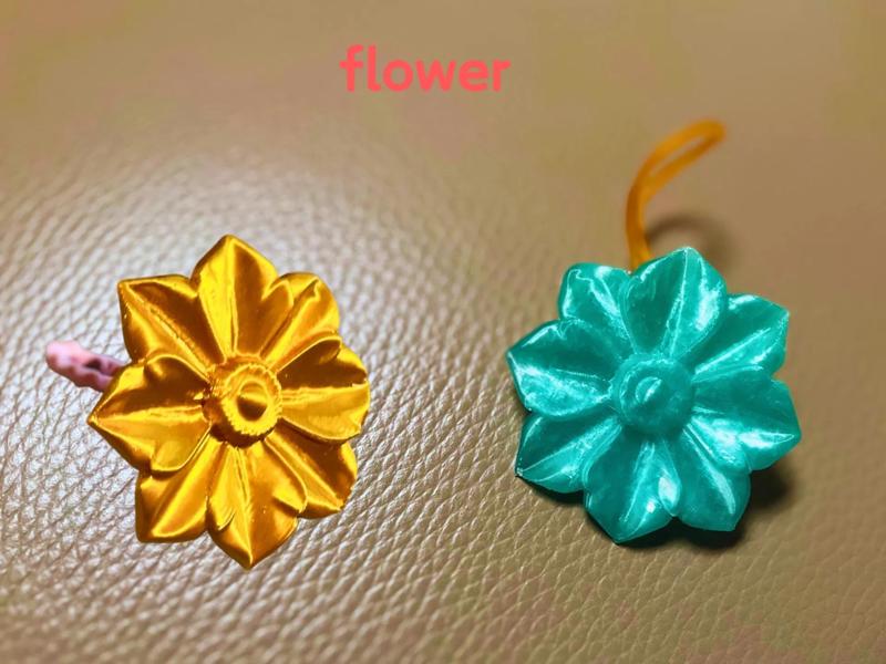 Classic flower-shaped hair ornament/hair accessory/Christmas ornament.  Use with any hair tie