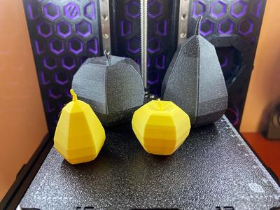 Low poly apple and pear