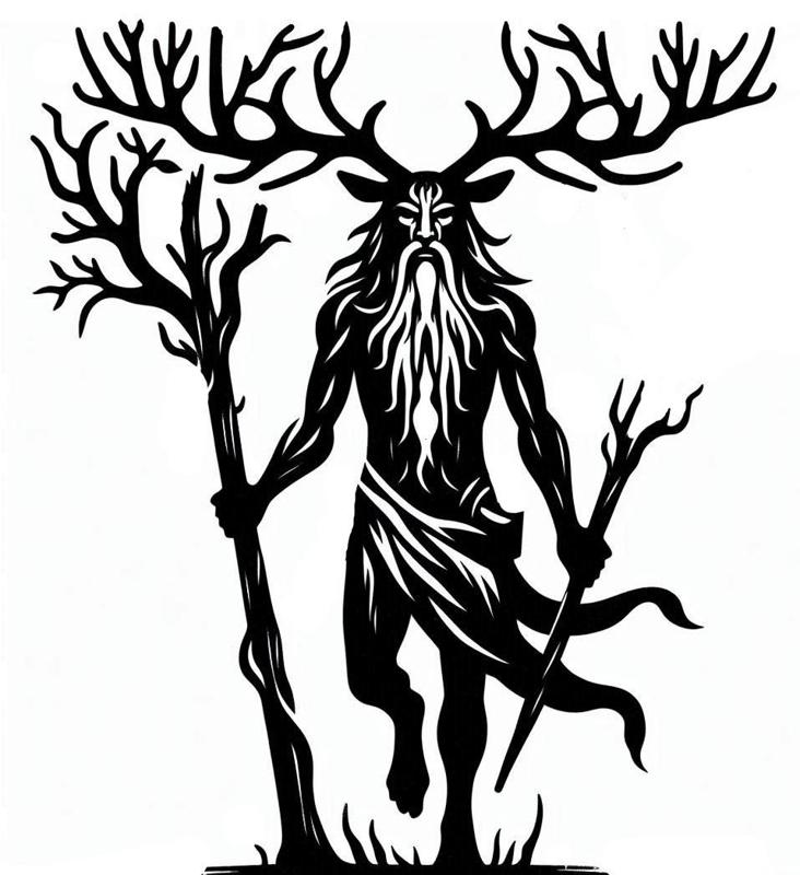 Lešij (Leshy) - Slavic forest demon, guardian of the forest 2 (two colours)