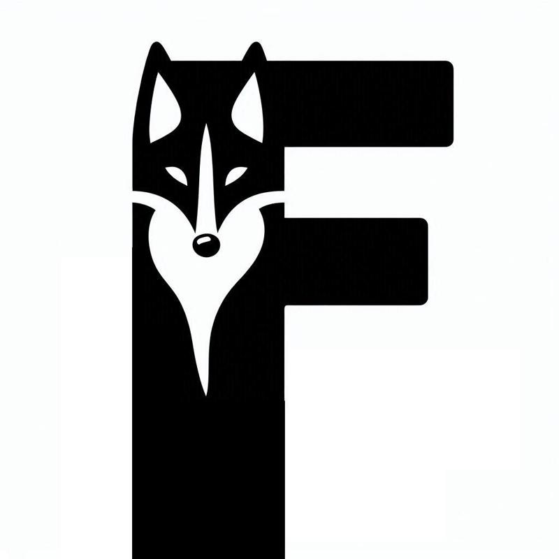 Fox alphabet: Letter F (version 3)