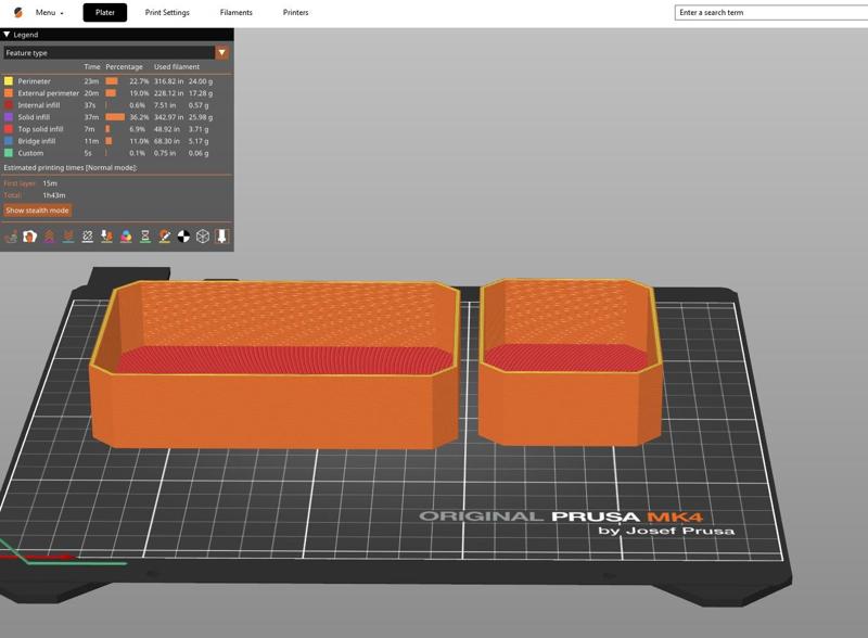 Milwaukee Packout 8 inch Container 60/40 size 1/3 height bin