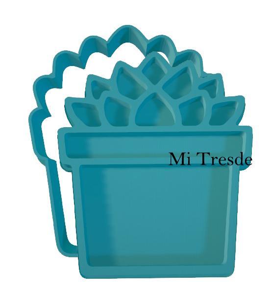 pot with plant cutter and marker