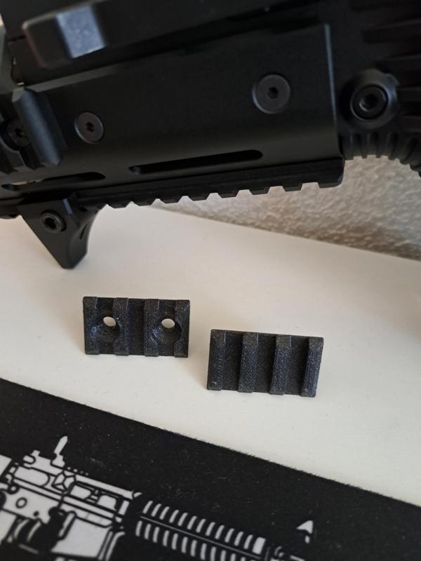 3-Slot Picatinny Rail & M-LOK nut (M5)