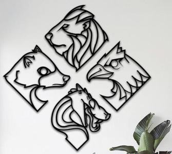 Layout of Animals Head Wall Decor