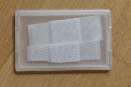 Band-aid credit card shaped box (e.g. for wallet)