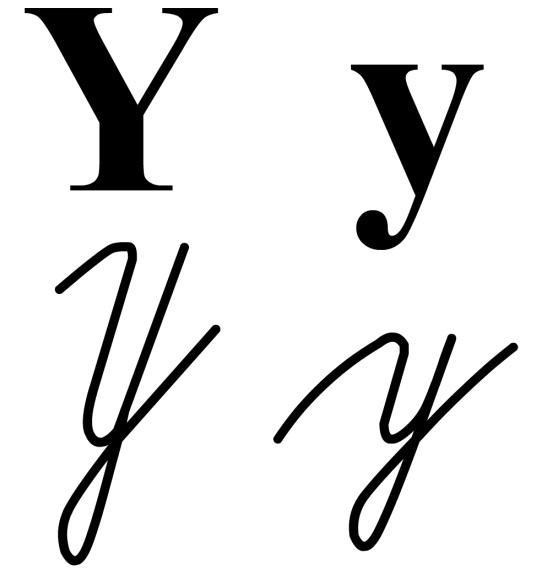 Simple letter Yy