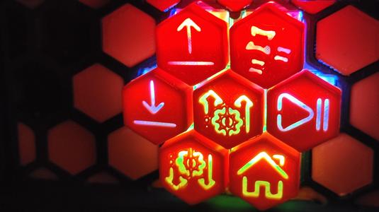 BTT HBB keycaps with transparent insert