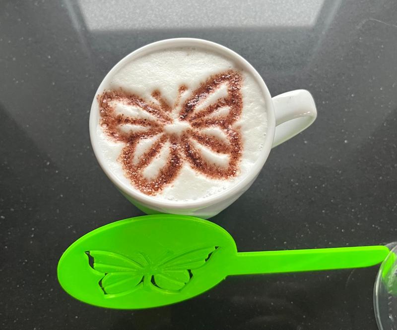 Cappuccino Latte Art Butterfly
