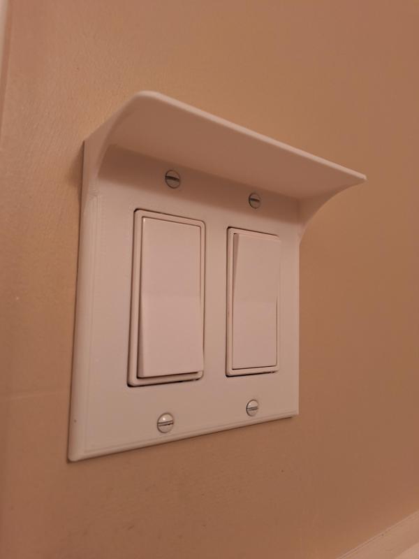 Double Outlet Cover with Shelf
