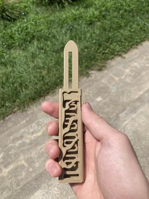 OTF Fidget Knife - closed case with design
