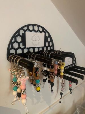 Wall Mount Key Chain Hanger Holder 4 Hook Chain Storage Organizer For Business