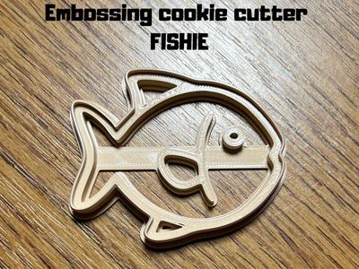 Embossing cookie cutter fish