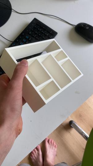 Screw tray to hang on ladder